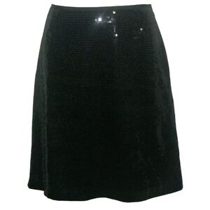 Ann Taylor Skirt Black Sequin Pencil Glam Party Work Goth alt Coquette egirl 2